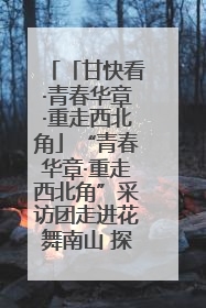 「甘快看·青春华章·重走西北角」“青春华章·重走西北角”采访团走进花舞南山 探寻天水乡村振兴之路
