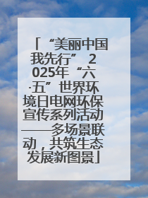 “美丽中国我先行” 2025年“六·五”世界环境日电网环保宣传系列活动——多场景联动，共筑生态发展新图景