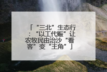 “三北”生态行：“以工代赈”让农牧民由治沙“看客”变“主角”