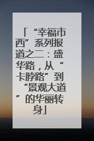 “幸福市西”系列报道之二：盛华路，从“卡脖路”到“景观大道”的华丽转身