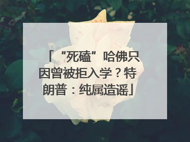 “死磕”哈佛只因曾被拒入学？特朗普：纯属造谣