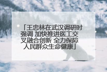 王忠林在武汉调研时强调 加快推进医工交叉融合创新 全力保障人民群众生命健康