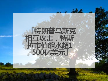 特朗普马斯克相互攻击，特斯拉市值缩水超1500亿美元