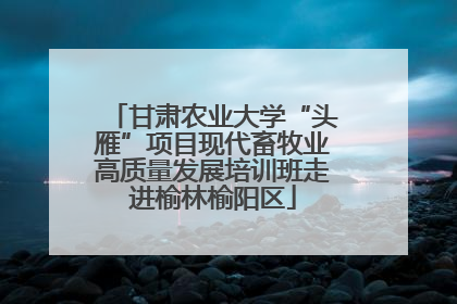 甘肃农业大学“头雁”项目现代畜牧业高质量发展培训班走进榆林榆阳区