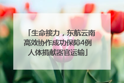 生命接力，东航云南高效协作成功保障4例人体捐献器官运输