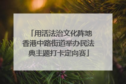 用活法治文化阵地 香港中路街道举办民法典主题打卡定向赛