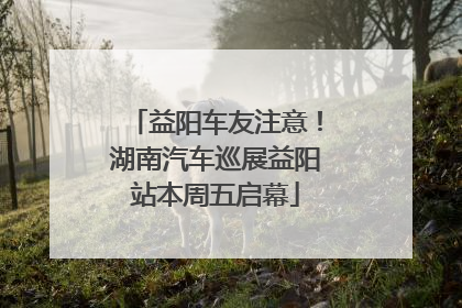 益阳车友注意！湖南汽车巡展益阳站本周五启幕