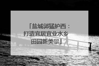 盐城郭猛护西：打造宜居宜业水乡田园新美景