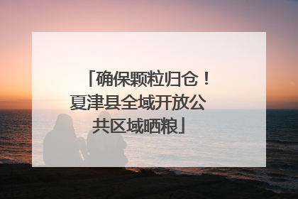 确保颗粒归仓！夏津县全域开放公共区域晒粮