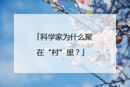 科学家为什么聚在“村”里？