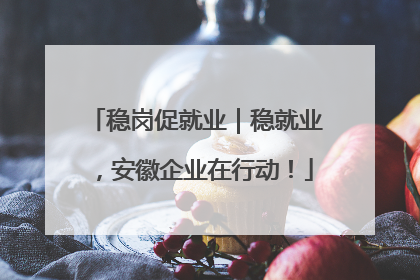 稳岗促就业｜稳就业，安徽企业在行动！