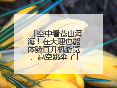 空中看苍山洱海！在大理也能体验直升机游览、高空跳伞了