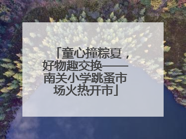 童心撞粽夏，好物趣交换——南关小学跳蚤市场火热开市