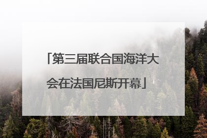 第三届联合国海洋大会在法国尼斯开幕
