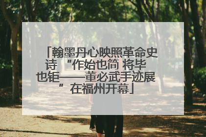 翰墨丹心映照革命史诗 “作始也简 将毕也钜——董必武手迹展”在福州开幕