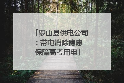 罗山县供电公司：带电消除隐患 保障高考用电