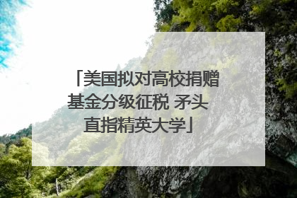 美国拟对高校捐赠基金分级征税 矛头直指精英大学