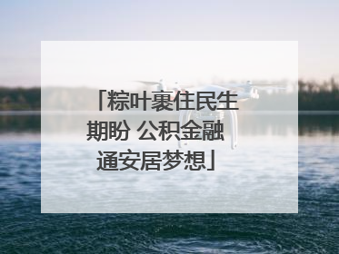 粽叶裹住民生期盼 公积金融通安居梦想