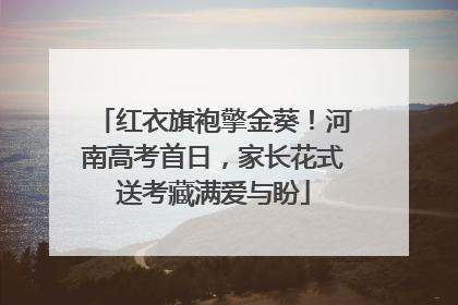 红衣旗袍擎金葵！河南高考首日，家长花式送考藏满爱与盼