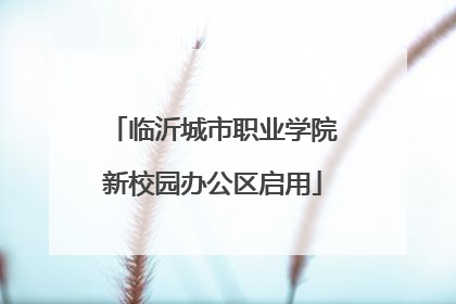 临沂城市职业学院新校园办公区启用
