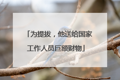 为提拔，他送给国家工作人员巨额财物