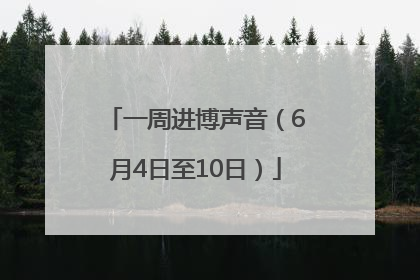 一周进博声音（6月4日至10日）