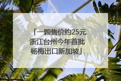 一颗售价约25元 浙江台州今年首批杨梅出口新加坡