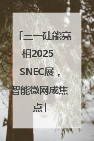 三一硅能亮相2025 SNEC展，智能微网成焦点