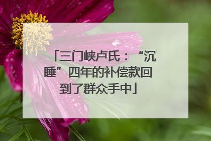 三门峡卢氏：“沉睡”四年的补偿款回到了群众手中