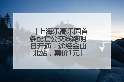 上海乐高乐园首条配套公交线路明日开通：途经金山北站，票价1元