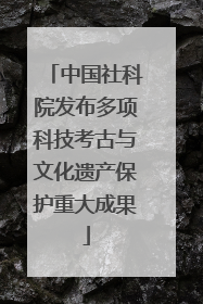 中国社科院发布多项科技考古与文化遗产保护重大成果