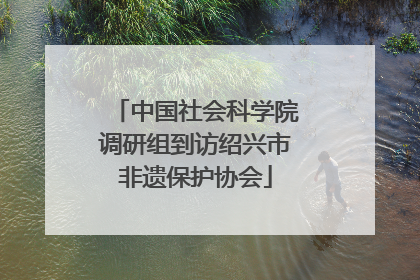 中国社会科学院调研组到访绍兴市非遗保护协会