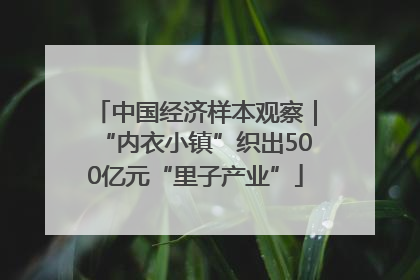中国经济样本观察｜“内衣小镇”织出500亿元“里子产业”