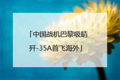 中国战机巴黎吸睛 歼-35A首飞海外