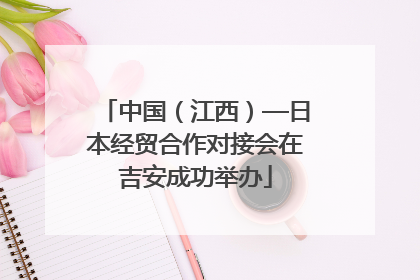 中国（江西）—日本经贸合作对接会在吉安成功举办