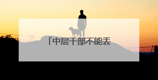中层干部不能丢“专业之心”
