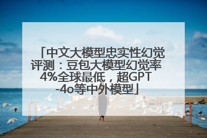 中文大模型忠实性幻觉评测：豆包大模型幻觉率4%全球最低，超GPT-4o等中外模型