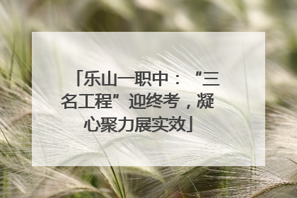 乐山一职中：“三名工程”迎终考，凝心聚力展实效