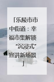 乐陵市市中街道：幸福市集解锁“沉浸式”宣讲新场景