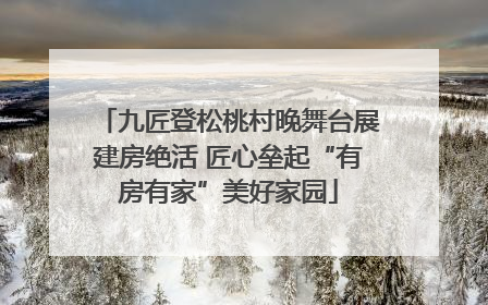 九匠登松桃村晚舞台展建房绝活 匠心垒起“有房有家”美好家园