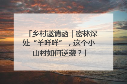 乡村邀请函｜密林深处“羊咩咩”，这个小山村如何逆袭？
