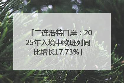 二连浩特口岸：2025年入境中欧班列同比增长17.73%