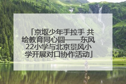 京堰少年手拉手 共绘教育同心圆——东风22小学与北京景风小学开展对口协作活动
