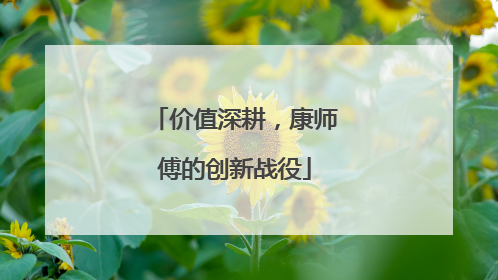 价值深耕，康师傅的创新战役