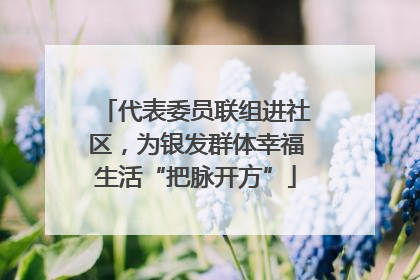 代表委员联组进社区，为银发群体幸福生活“把脉开方”