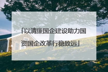 以清廉国企建设助力国资国企改革行稳致远