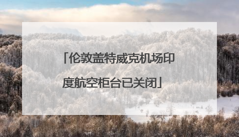 伦敦盖特威克机场印度航空柜台已关闭