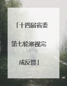 十四届省委第七轮巡视完成反馈