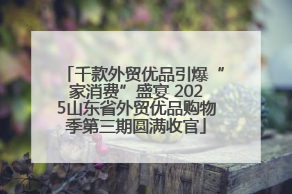 千款外贸优品引爆“家消费”盛宴 2025山东省外贸优品购物季第三期圆满收官