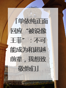 单依纯正面回应“被说像王菲”：不可能成为和超越前辈，我想致敬他们